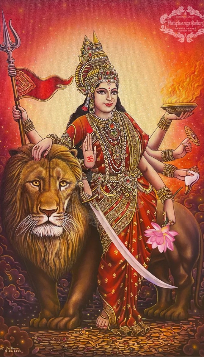 วอลเปเปอร์มือถือ พระแม่ทุรคา Wallpaper Durga maa ambaji
