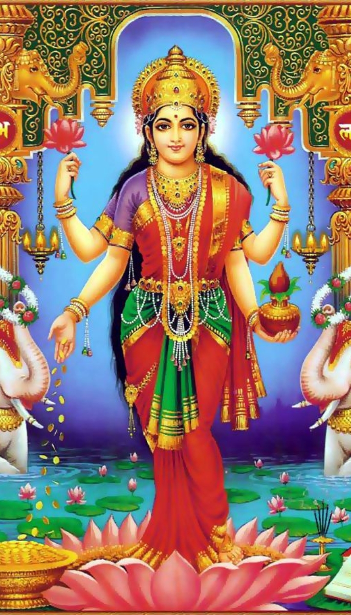 วอลเปเปอร์มือถือ พระแม่ลักษมี Wallpaper Goddess Lakshmi